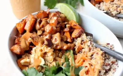 Vegan Thai Peanut Sweet Potato Buddha Bowl