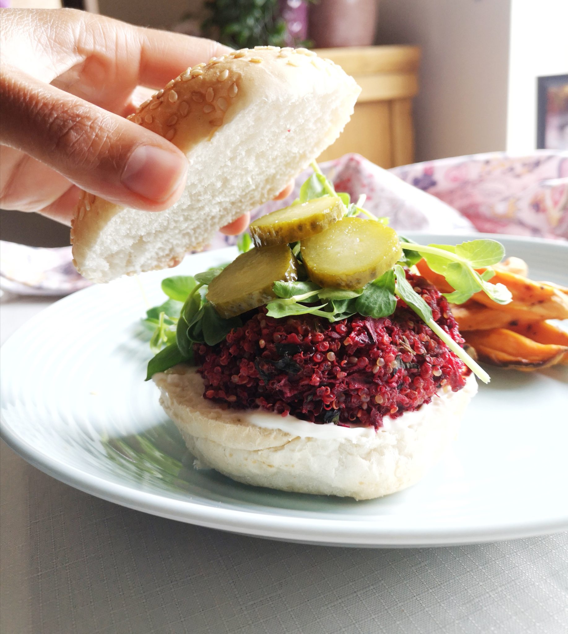 Beetroot and Quinoa Burger Recipe Veggly