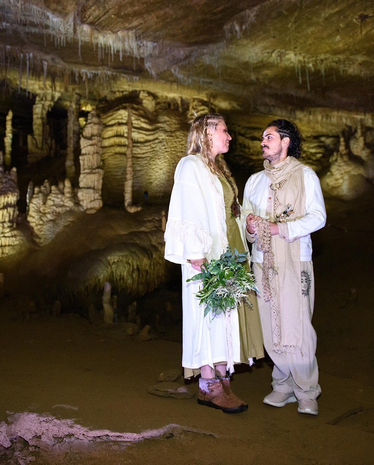 vegan cave wedding 