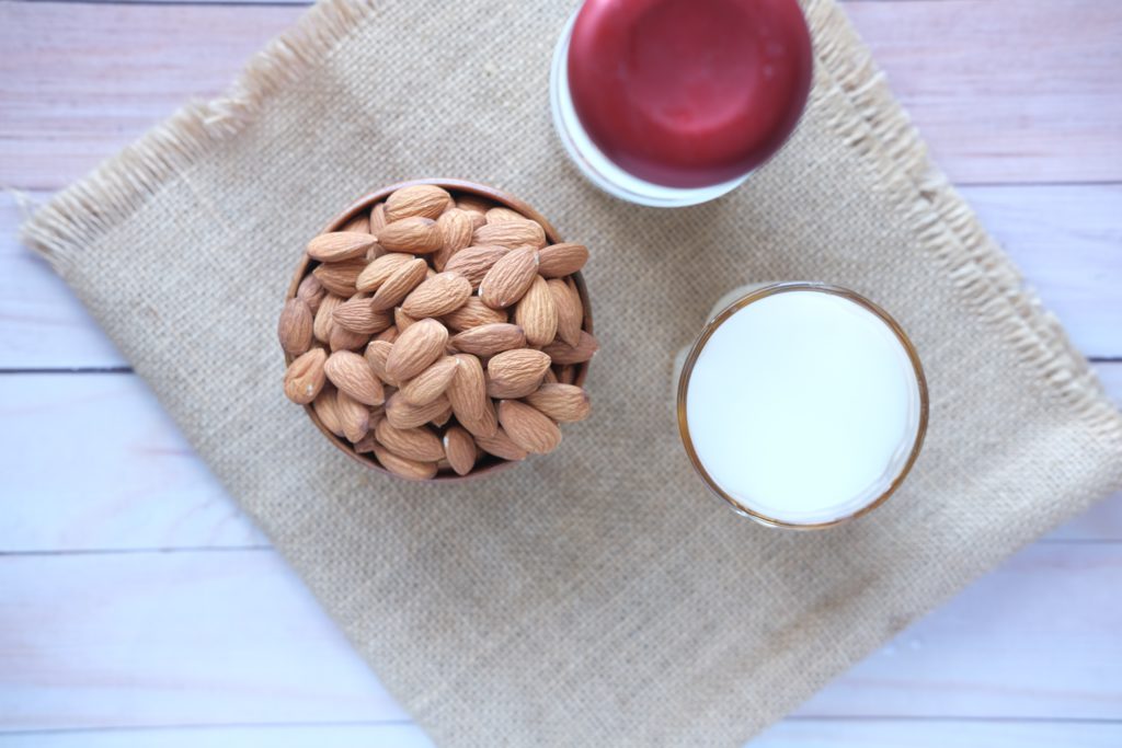 vegan plant - almond milk